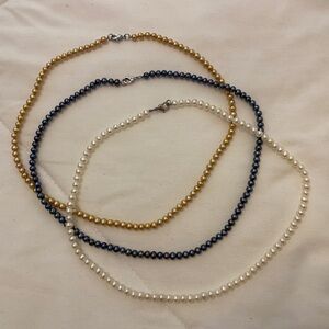 NEW Pearl Necklace Set